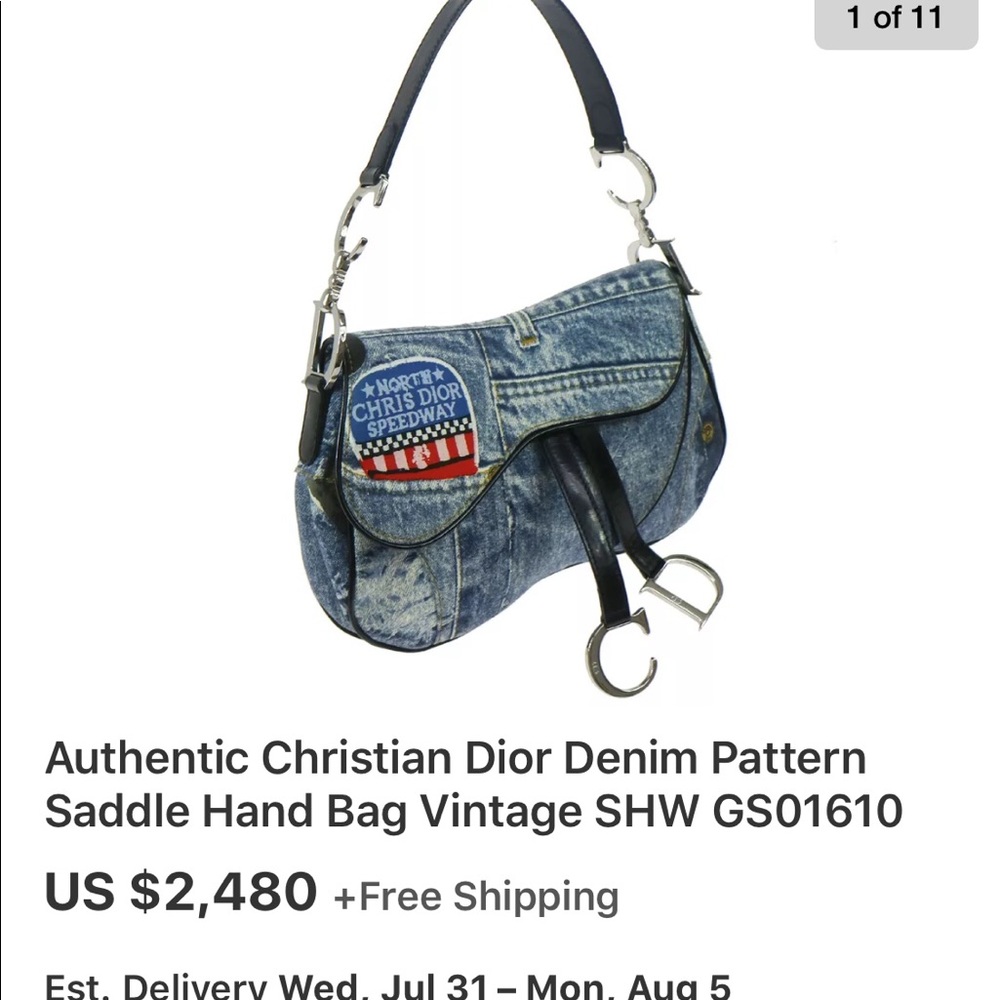 Christian dior saddle hand bag